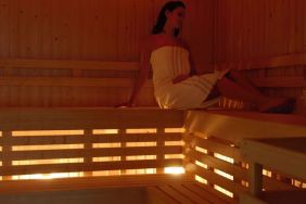 Spa and sauna at Hilton Manchester Deansgate.