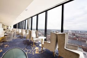 Lounge and coworking space at Hilton Manchester Deansgate.