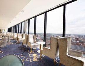 Lounge and coworking space at Hilton Manchester Deansgate.