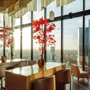 Dining hall at Hilton Manchester Deansgate.