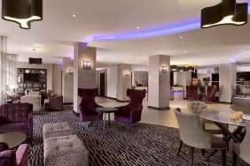 Lobby and lounge area at DoubleTree By Hilton Woking.