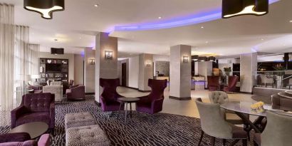 Lobby and lounge area at DoubleTree By Hilton Woking.