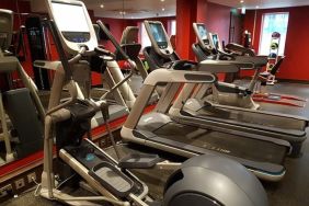 Fitness center at DoubleTree By Hilton Woking.