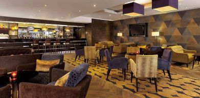 Hotel bar area at DoubleTree By Hilton Woking.