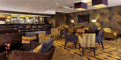 Hotel bar area at DoubleTree By Hilton Woking.