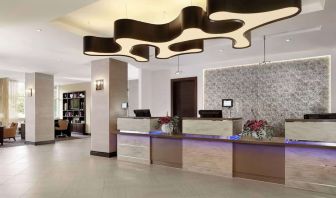 Hotel lobby and reception at DoubleTree By Hilton Woking.