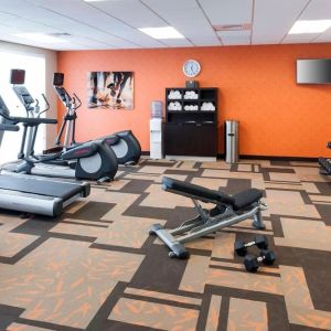 Fitness center available at Courtyard By Marriott Houston North/ Shenandoah. 