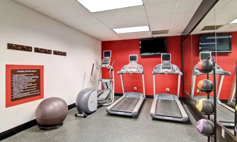 Fitness center available at Homewood Suites By Hilton Newark-Cranford.