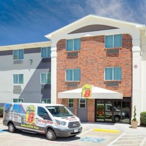 Hotel exterior at Super 8 Bedford DFW Airport West.  