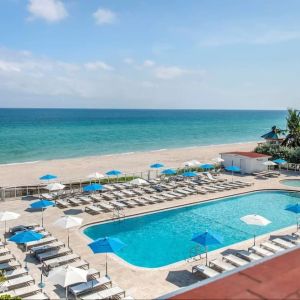 Stunning outdoor pool close to the beach at Ramada Plaza Marco Polo Beach Resort.