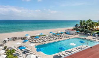 Stunning outdoor pool close to the beach at Ramada Plaza Marco Polo Beach Resort.