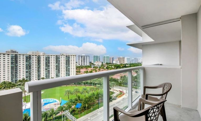 Day room with balcony at Ramada Plaza Marco Polo Beach Resort.