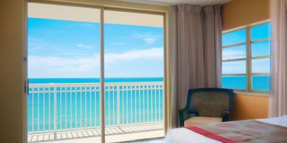 Day use room with sea view at Ramada Plaza Marco Polo Beach Resort.