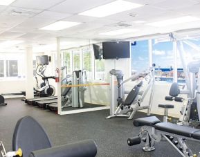 Fitness center at Ramada Plaza Marco Polo Beach Resort.