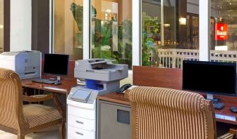 Business center at Ramada Plaza Marco Polo Beach Resort.