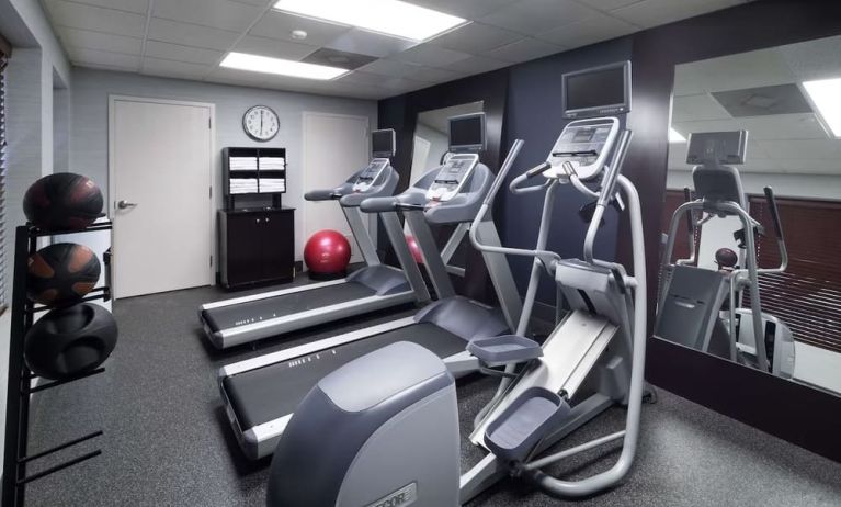 Fitness center at Homewood Suites By Hilton Austin NW Near The Domain.