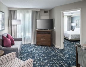 Spacious king suite at Homewood Suites By Hilton Austin NW Near The Domain.