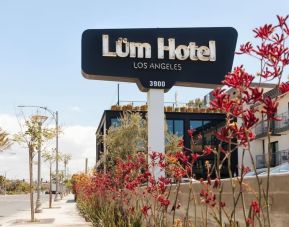 Hotel exterior at Lum Hotel Inglewood.