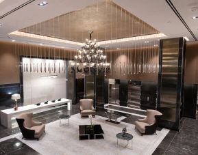 Lobby and lounge at Aliz Hotel Times Square.