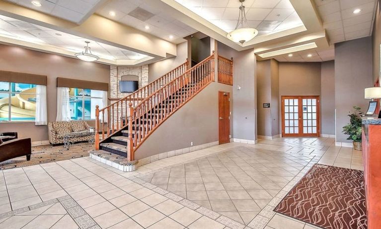 Lobby entrance at Comfort Inn And Suites Calgary South.