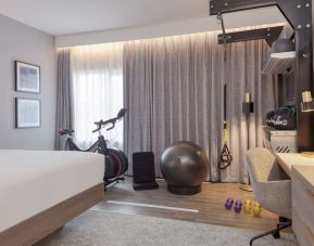 Day room with fitness corner at DoubleTree By Hilton London Angel Kings Cross.