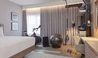 Day room with fitness corner at DoubleTree By Hilton London Angel Kings Cross.