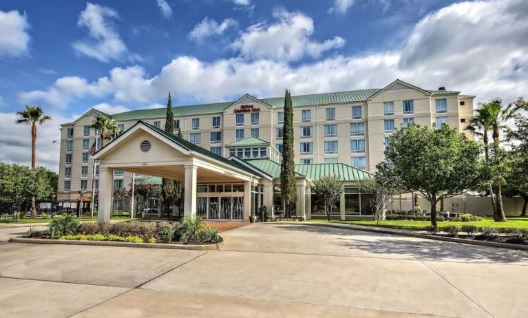 Hotel exterior at Hilton Garden Inn IAH Houston.