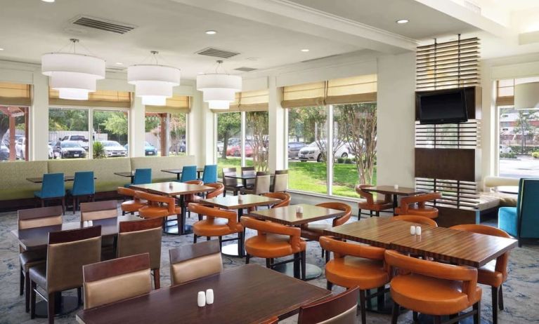 Dining area at Hilton Garden Inn IAH Houston.