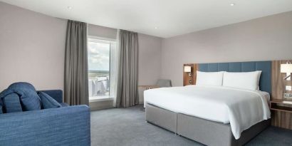 Day use room with natural light at Hilton Garden Inn London Heathrow Terminals 2 And 3.