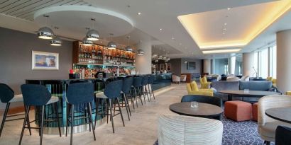 Hotel bar at Hilton Garden Inn London Heathrow Terminals 2 And 3.