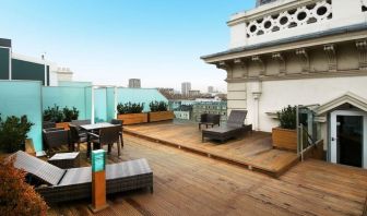 Rooftop terrace at Hilton London Paddington.