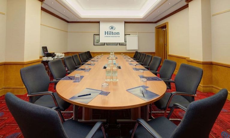 Professional meeting room at Hilton London Paddington.
