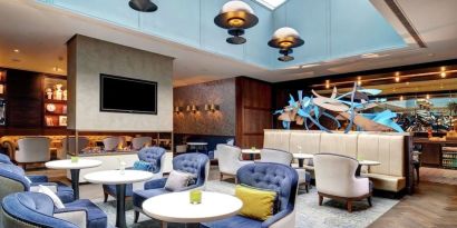 Executive lounge perfect for coworking at Hilton London Bankside.