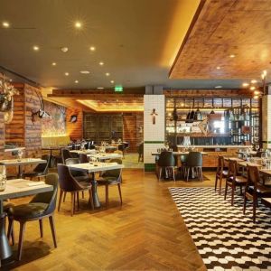 Dining room at Hilton London Bankside.