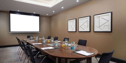 Professional meeting room at Hilton London Bankside.