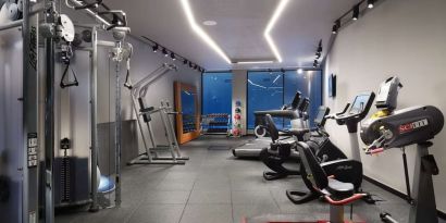 Fitness center available at Hilton London Bankside. 