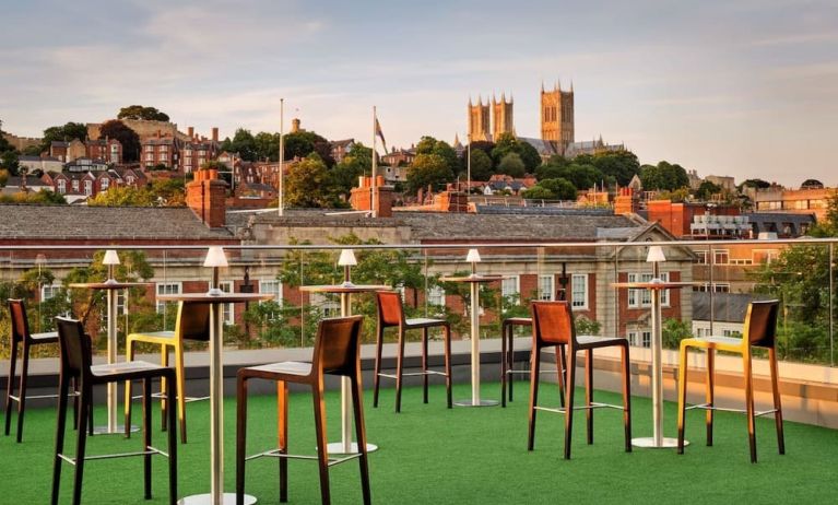 Terrace with scenic view at DoubleTree By Hilton Lincoln.