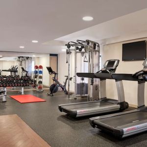 Fitness center available at DoubleTree By Hilton Lincoln. 