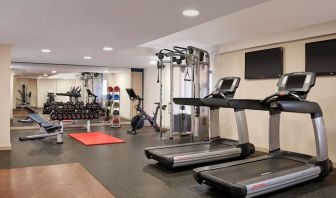 Fitness center available at DoubleTree By Hilton Lincoln. 