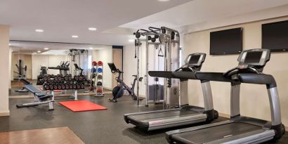 Fitness center available at DoubleTree By Hilton Lincoln. 