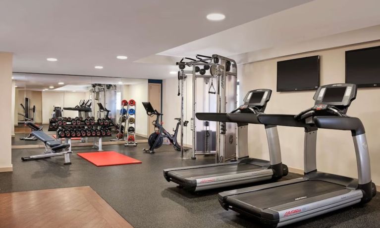 Fitness center available at DoubleTree By Hilton Lincoln. 