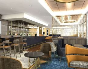 Hotel bar and lounge area at DoubleTree By Hilton Hull.