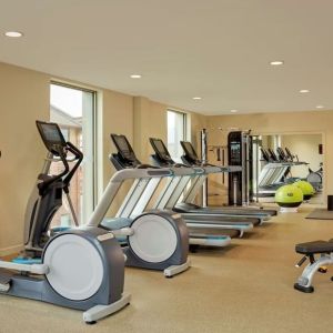 Fitness center available at DoubleTree By Hilton Hull.