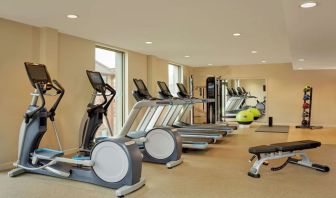 Fitness center available at DoubleTree By Hilton Hull.