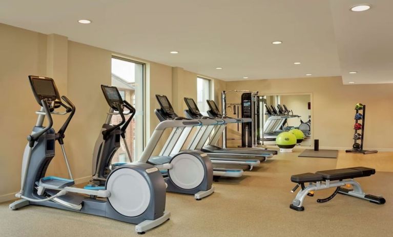 Fitness center available at DoubleTree By Hilton Hull.