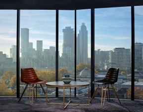 Lobby seating overlooking the city at The Westminster London, Curio Collection By Hilton.