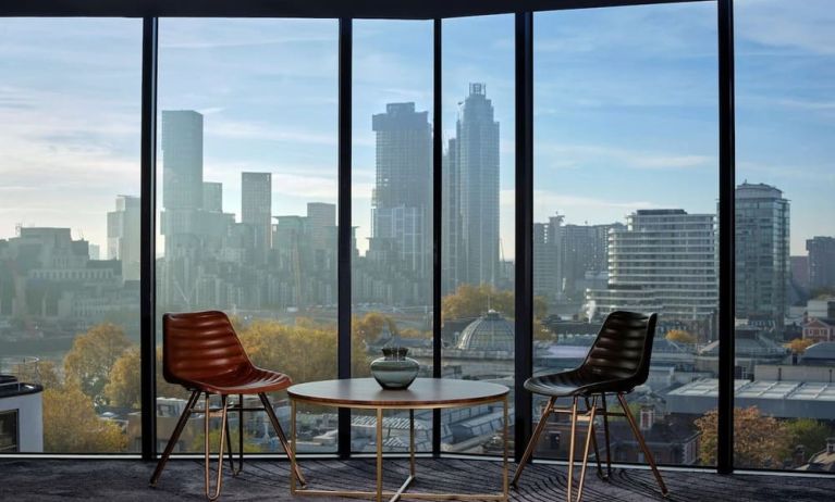 Lobby seating overlooking the city at The Westminster London, Curio Collection By Hilton.