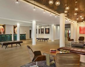 Lobby and coworking lounge at The Westminster London, Curio Collection By Hilton. 