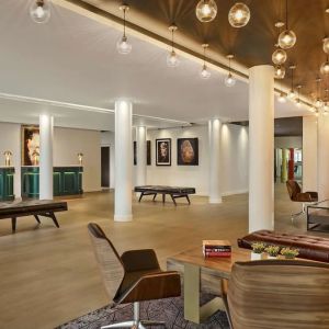 Lobby and coworking lounge at The Westminster London, Curio Collection By Hilton. 