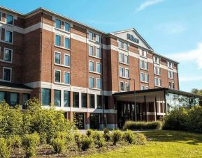 Hotel exterior at Hilton London Heathrow Airport Terminal 5.